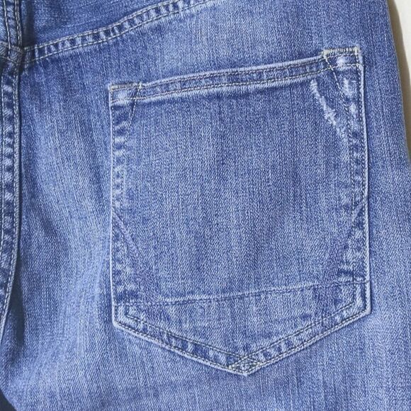 All Saints Reed Straight Leg Jeans Mens Size 32 Distressed Button Fly - Picture 12 of 13